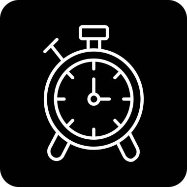 çalar saat simgesi, basit vektör çizim