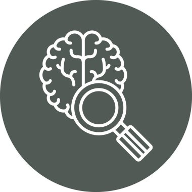 Beyin. Web simgesi basit illüstrasyon