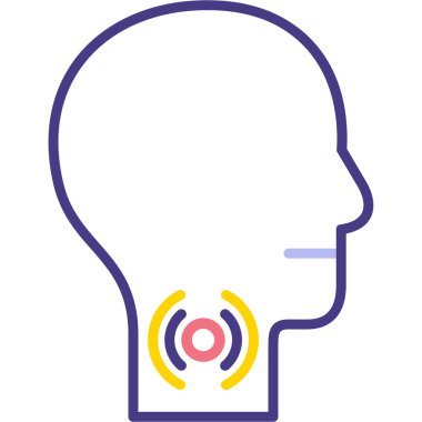 Beyin. Web simgesi vektör illüstrasyonu