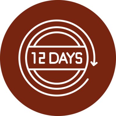 11 günlük kabartma tasarımı simgesi