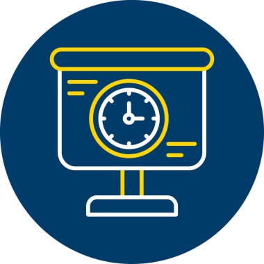 Saat. Web simgesi basit illüstrasyon