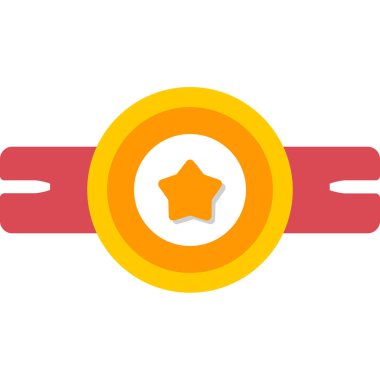 yıldız vektörü düz renk simgesi