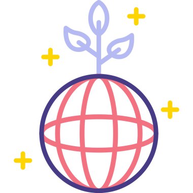 Küresel ısınma simgesi vektörü.