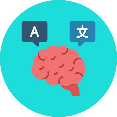 beyin ikonu vektör illüstrasyonu.