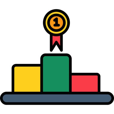 Çubuk çizelgesi rengi dış hat vektörü