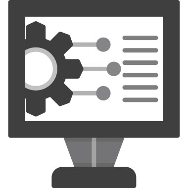 Bilgisayar. Web simgesi basit illüstrasyon