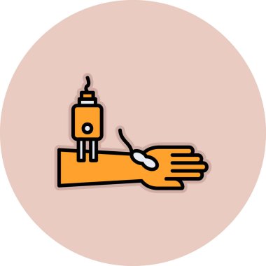 el dezenfektanı simgesi, düz vektör illüstrasyonu