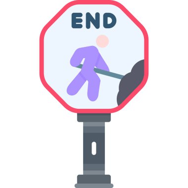 Yol tabelası. Web simgesi basit illüstrasyon