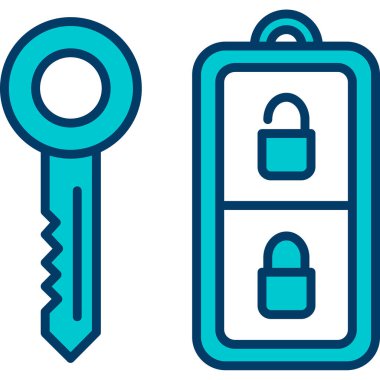 anahtar anahtar kilidi simgesi - taslak biçimi