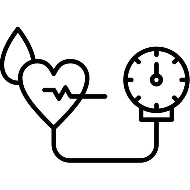 Kalp hızı simgesi, basit tarzı