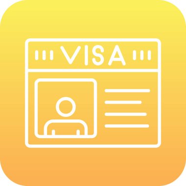 Pasaport vektör simgesi modern basit tasarım illüstrasyonu