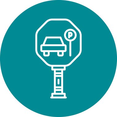 Araba simgesinin vektör illüstrasyonu