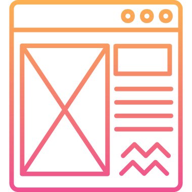 Web tarayıcı simgesi vektör illüstrasyonu