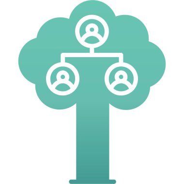 ağaç vektör simgesi modern basit vektör illüstrasyonu