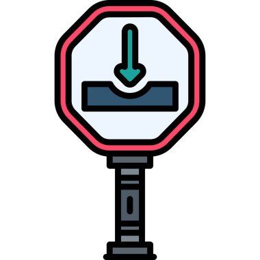 Yol bariyeri renk çizgisi vektörü