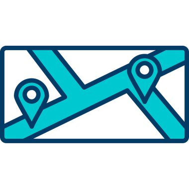 harita simgesinin vektör illüstrasyonu