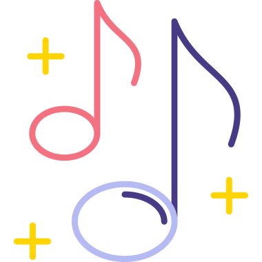 Müzik simgesinin vektör illüstrasyonu