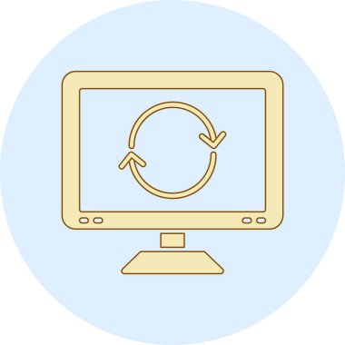 Web simgesi. Dizüstü bilgisayarın vektör çizimi