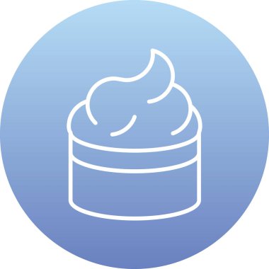 Krema ikonu. Web için nemlendirici vektör simgelerinin basit bir gösterimi