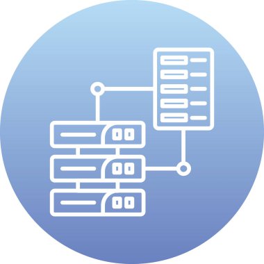 veritabanı. Web simgesi basit illüstrasyon