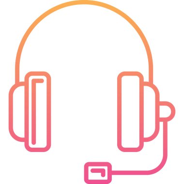 Kulaklık. Web simgesi basit tasarım