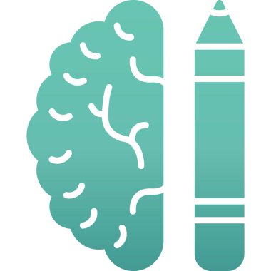 yaratıcı düşünme, simge, vektör, beyaz arkaplan