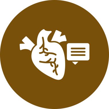 Kalp simgesinin vektör illüstrasyonu