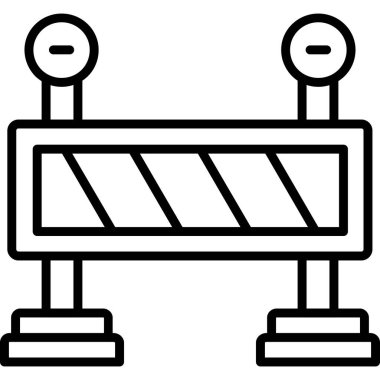 bariyer bariyeri simgesi ana hat biçiminde