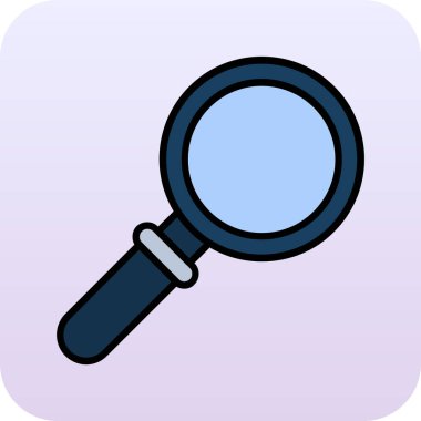 Büyüteçle büyüteç. Düz biçimli arama vektörü illüstrasyonu.