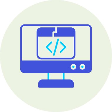 Kodlama. Web simgesi basit tasarım