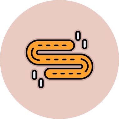 Tek harf simgesinin vektör illüstrasyonu