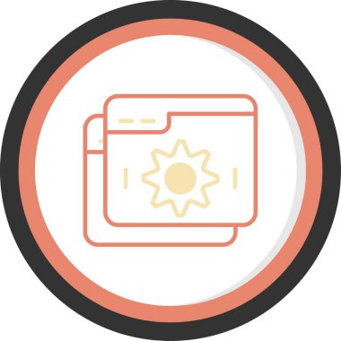 Güneş. Web simgesi basit tasarım