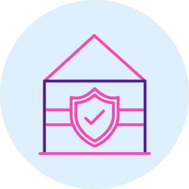 Koruma. Web simgesi basit illüstrasyon