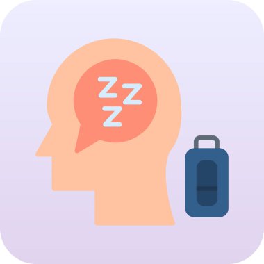 Uyarı simgesi vektör tasarımı ile uyuyan kafa