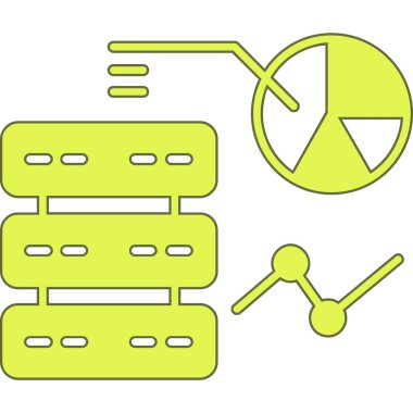 Veri analiz simgesi, vektör illüstrasyonu