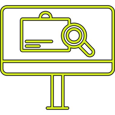 Büyüteç simgesi. beyaz arkaplanda izole edilmiş ince çizgi rengi büyütme cam vektörü simgesi