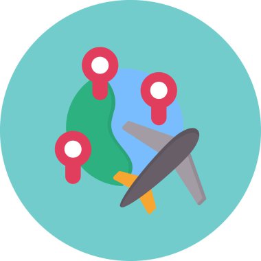 uçak ikonu vektör illüstrasyonu