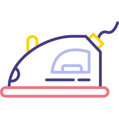 Mutfak elektrikli fırın simgesi, basit taslak vektör çizimi