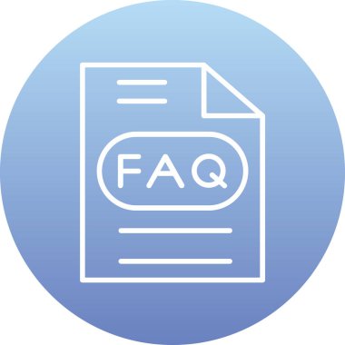 Faq. Web simgesi basit illüstrasyon