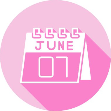 17 Haziran tarih ikonu vektör illüstrasyonu