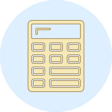 hesap makinesi matematik aygıt simgesi vektör çizim tasarım