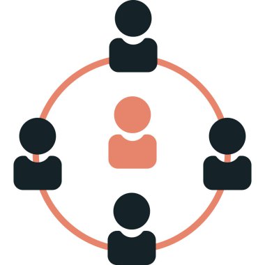 İnsan kaynaklarının vektör illüstrasyon simgesi