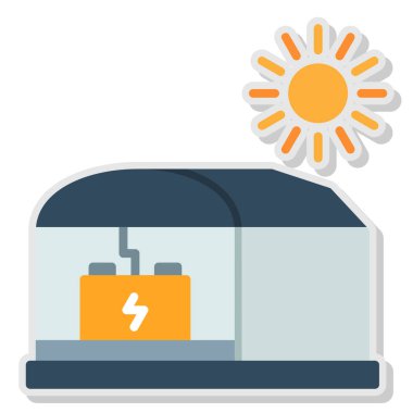 elektrikli araba simgesi, vektör illüstrasyonu