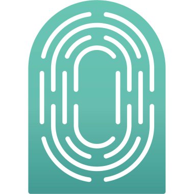 parmak izi ikonu. parmak izi taraması vektör çizimi beyaz arkaplanda izole edildi