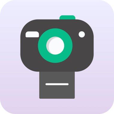 Kamera. Web simgesi basit illüstrasyon