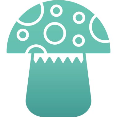 Mantar. Web simgesi basit illüstrasyon