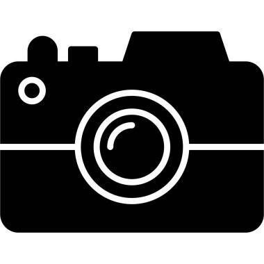 kamera vektör simgesi düz simge