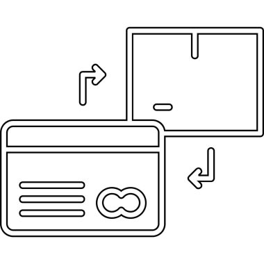 Elektronik para simgesi vektör illüstrasyon tasarımlı kredi kartı