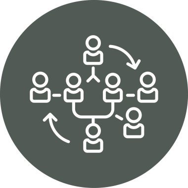 hiyerarşi. Web simgesi basit illüstrasyon