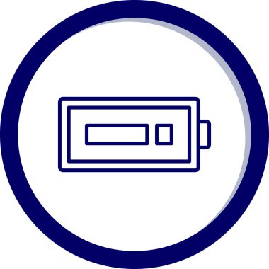 Modern b 'nin vektör çizimi pil ikonundan yoksun